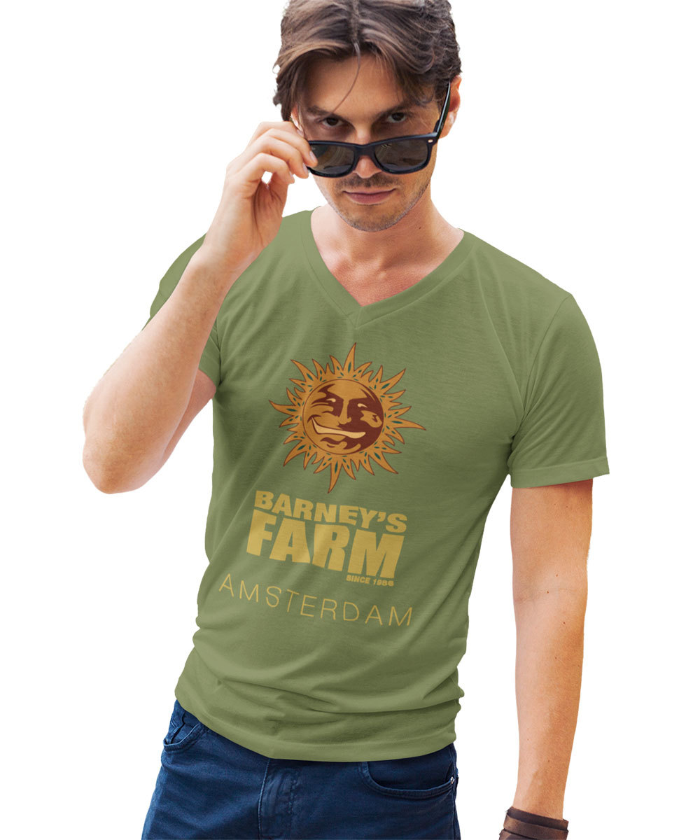 Green - V-Neck - T-shirt 5